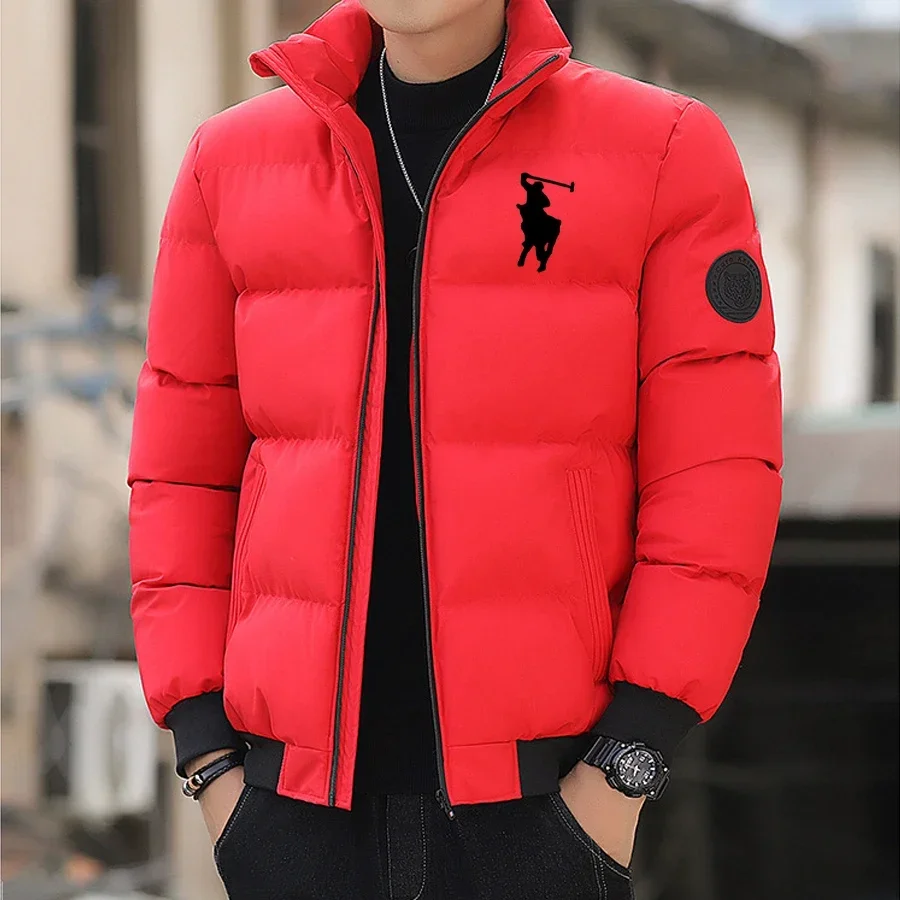 2025 outono/inverno moda jaquetas de algodão com zíper, jaquetas quentes acolchoadas de algodão, roupas esportivas casuais de inverno acolchoadas de algodão, suporte-