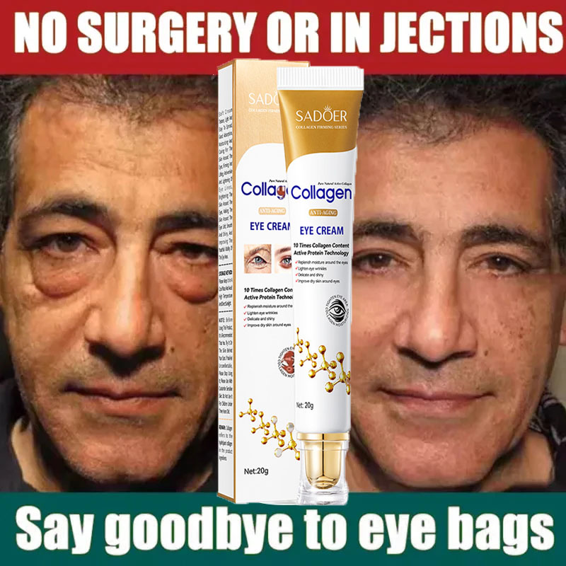 Crema de eliminación instantánea de bolsas de ojos, colágeno, antiarrugas, reafirmante, decoloración de la piel, líneas finas, anticírculo oscuro, hinchazón, ilumina el cuidado de los ojos