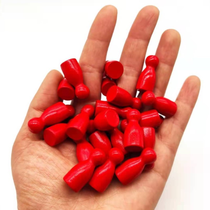 100 ピース/セット 24*12 ミリメートルチェスの駒ボードゲームアクセサリーマーキングカラー木製ピース