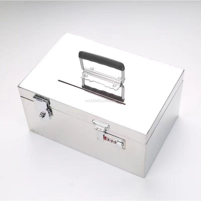 Caja fuerte portátil de acero inoxidable, hucha de dinero, almacenamiento de monedas, cerradura de combinación, seguridad para niños