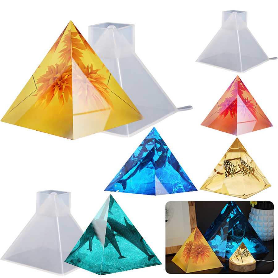 1Pcs Pyramide Silikon Formen Kristall Chakra Harz Pyramide Stein Casting Formen DIY Schmuck Handwerk Machen Epoxidharz Form