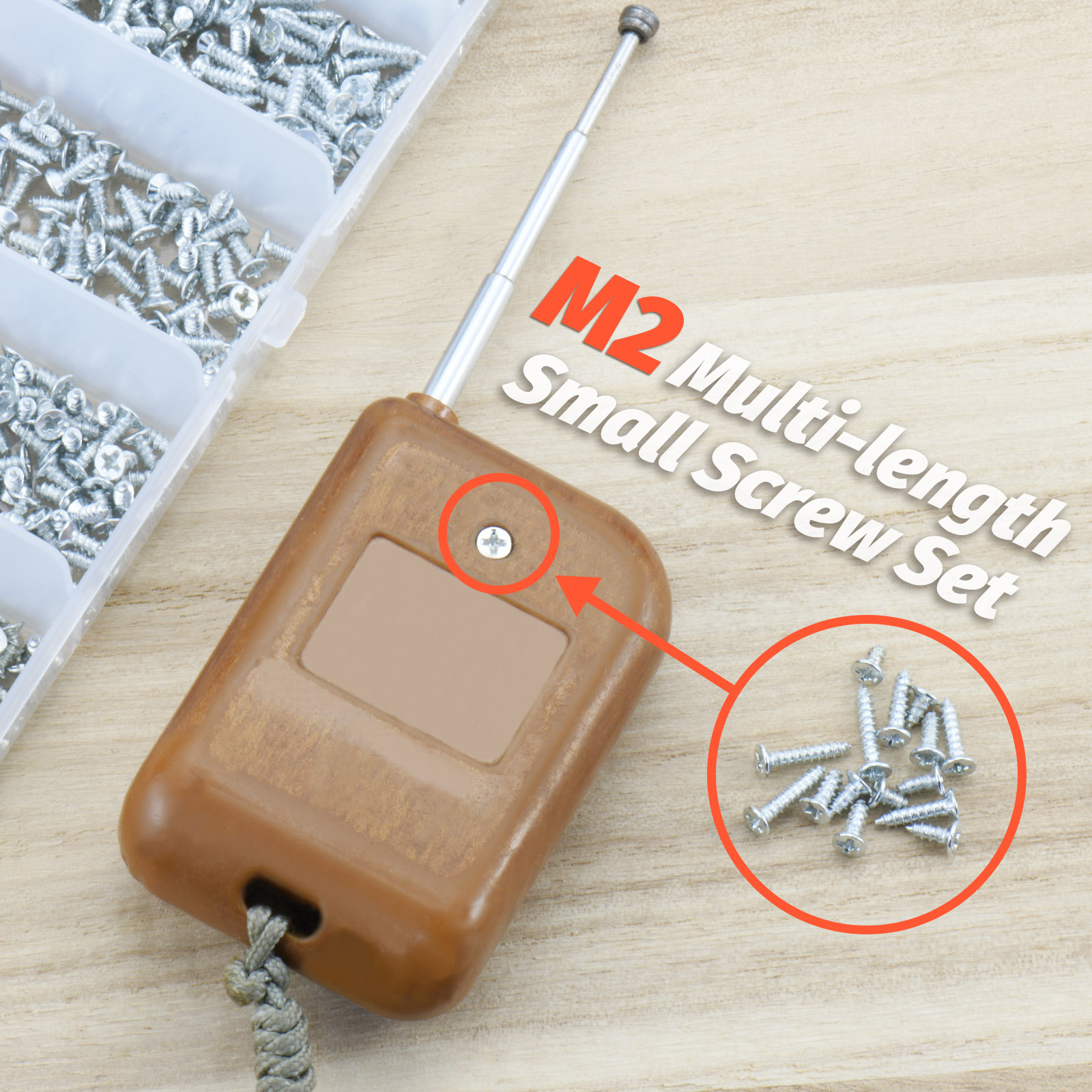 500Pcs M2 Self Tapping Phillips Screws Assortment Kit 5 Sizes Alloy Steel Cross Drive Flat Head Self Drilling Wood Screws DIY