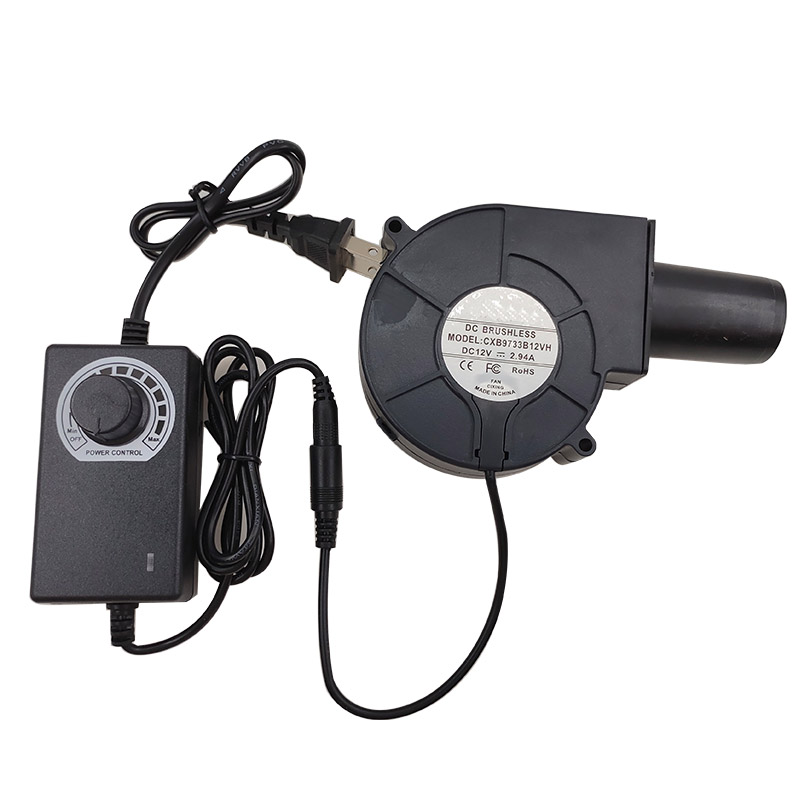 9733 Ventilator Dc 12V Hoog Luchtvolume Turbo Ventilator 5500-5800 Rpm Middendruk Ventilator ElektrischGereedschapOnderde US/EU