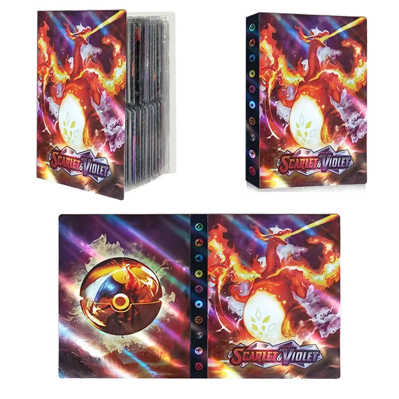 ออกแบบใหม่ 240 ชิ้น Pokemones อัลบั้มหนังสือ Charizard Squirtle ผู้ถือ Binder อะนิเมะการ์ด Protector โน้ตบุ๊คเด็กของขวัญ