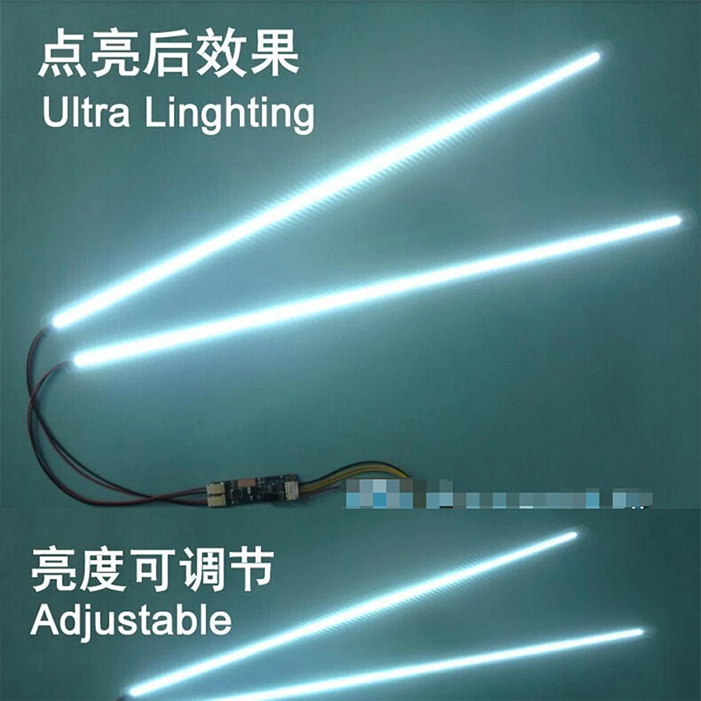 Kit 2 led strips+1 converter + cable LED backlight kit 540mm,work for 15"17"19" 20"22 inch 24",LCD screen upgrade LED Monitor
