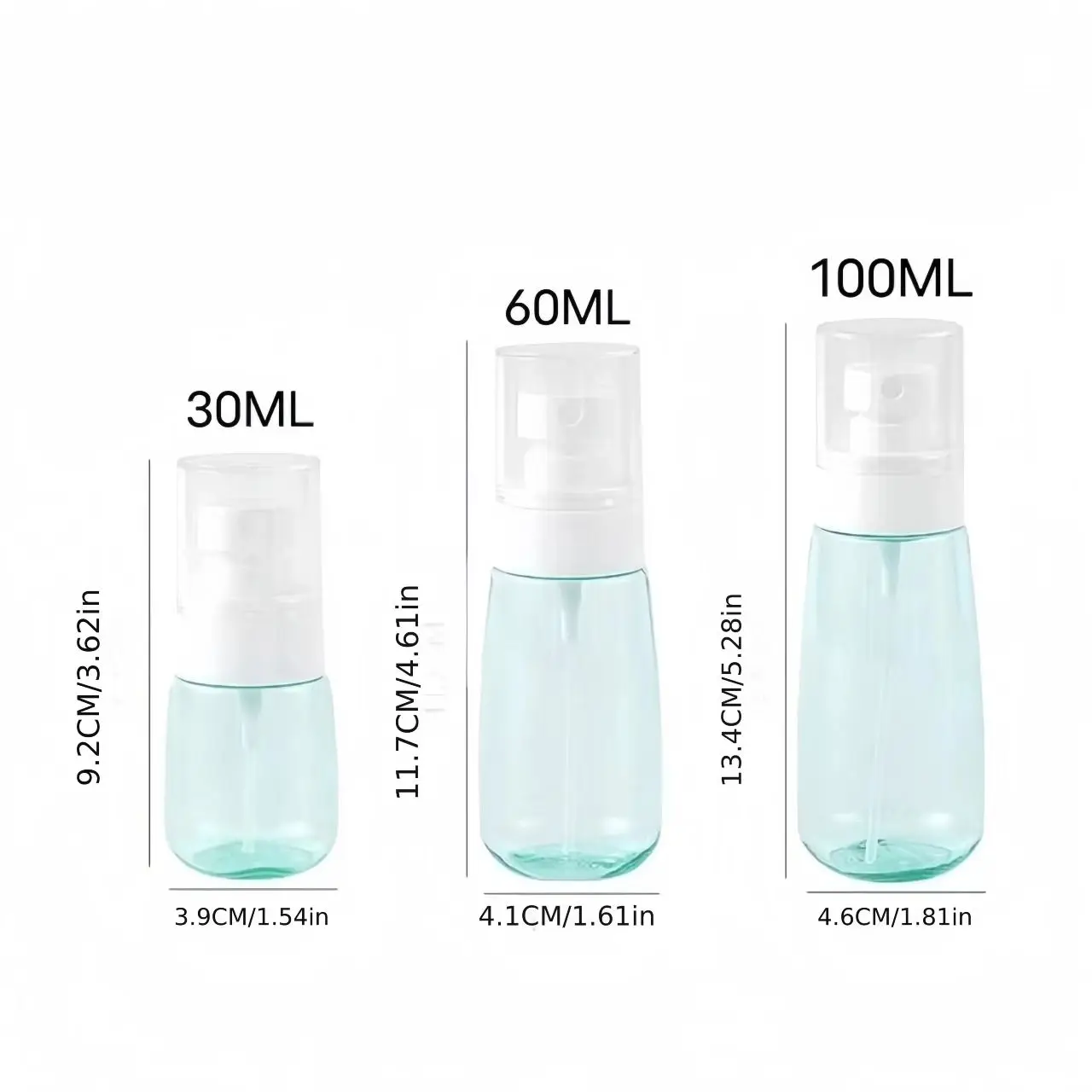 2/4PCS Bottiglie Spray Riutilizzabili 30/60/80ml Atomizzatore Alcol Mini Nebbia Fine Contenitori Liquidi Cura Della Pelle Trucco Accessori Da Viaggio