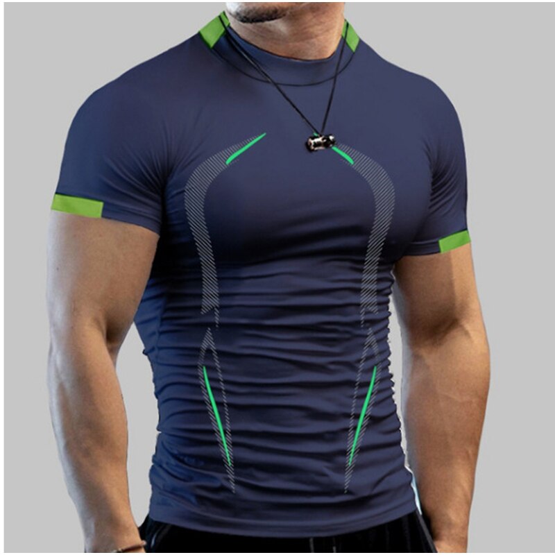 Maglietta da uomo nuova a compressione da uomo Fitness Gym Super Hero Sport T-shirt da corsa Allenamento fitness Manica corta traspirante ad asciugatura rapida