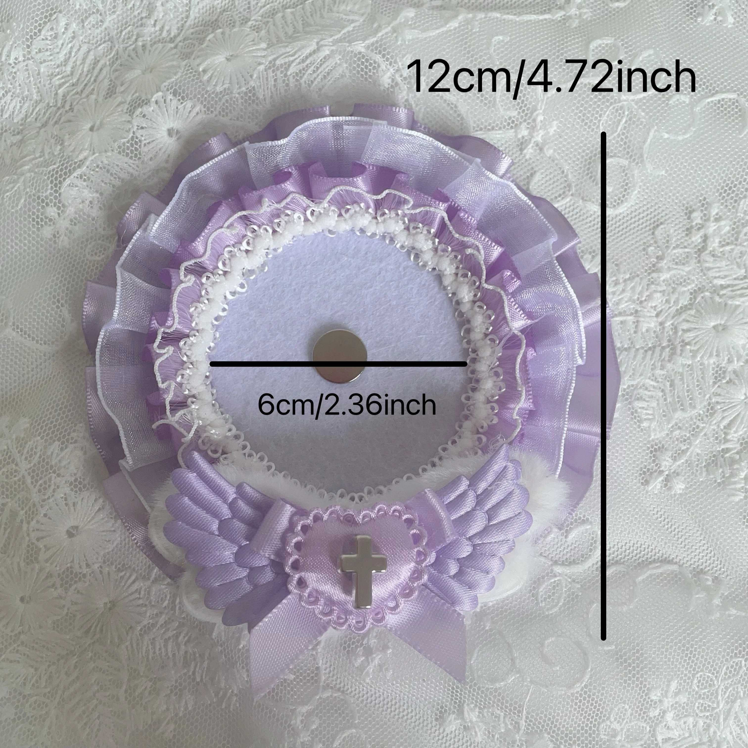Barra de renda estilo menina fresco multi-camada renda artesanal acabada asas de pelúcia amor arco cruz acessórios emparelhado com estilo de barra pl
