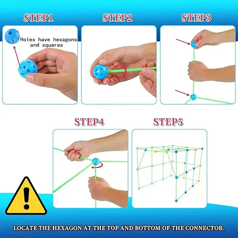 Bộ xây dựng pháo đài cho trẻ em Xây dựng Pháo đài Trò chơi Trẻ em Lều Pháo đài Xây dựng Trẻ em Tự làm Lều lắp ráp 3D Quà tặng đồ chơi cho trẻ em