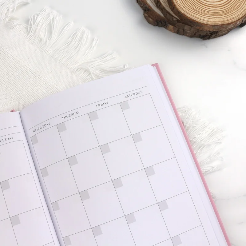 custom.Custom Printing 2024 Hardcover A5 Note Book Diary Journal Agenda Daily Weekly Monthly Planner Notebook