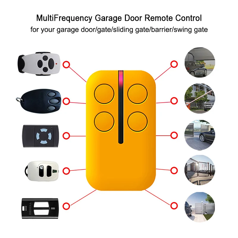 YNG600 Garage Door Remote Control Duplicator 286-868MHz Multi-Frequency Code Grabber Clone Gate Opener Command Hand Transmitter