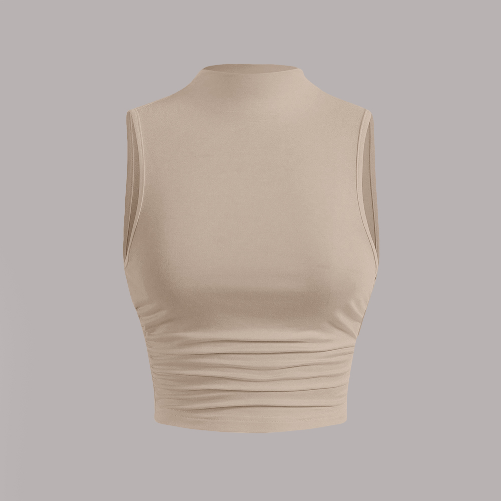 Mia Muse Tanques femininos para todas as estações, básicos simples, cor sólida, sem mangas, gola redonda, tanques diários