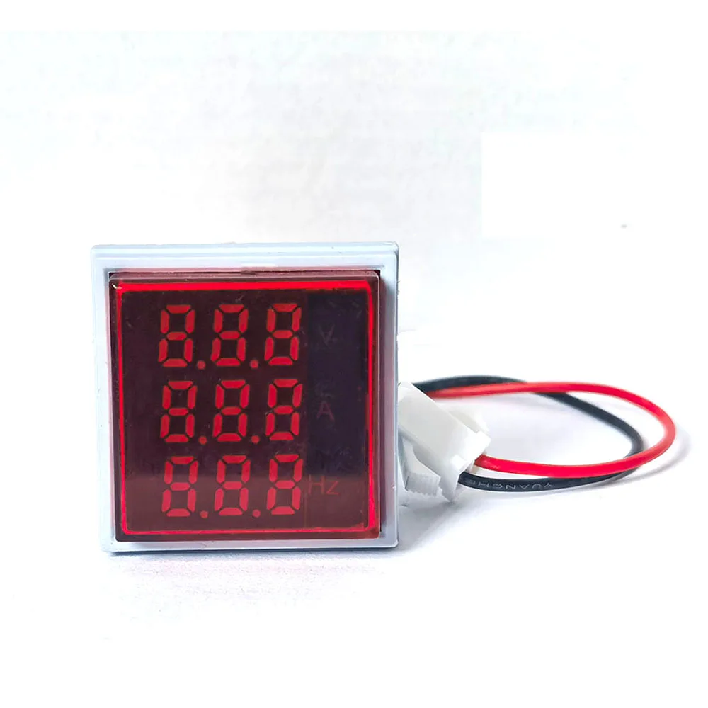 Led Voltmeter Digital AC 220 Mini Display 60-500V 1-100A Digital Voltmeter Ammeter Frequency Voltage Meter Voltammeter Indicator