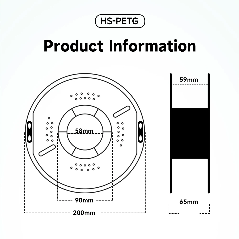 5/10KG Hyper PETG Filament, High Speed 3D Printer Filament,1kg/Spool (2.2lbs), 3D Printer Filament Good Toughness Non-Toxic