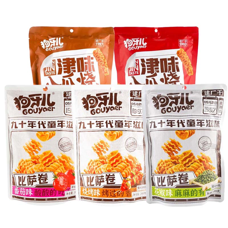 GY Pizza Roll/Octopus Grilled Roll 6.64oz(188g)*2 packs Guoba Office Childhood Nostalgic Food Small Snacks Casual Snacks