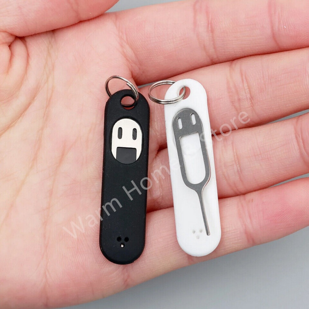 5/1pc Anti-Verloren Sim Karte Auswerfen Pin Entfernung Nadel Silikon Lagerung Fall Universal Handy Stahl Auswerfer tablett Öffner Schlüsselring