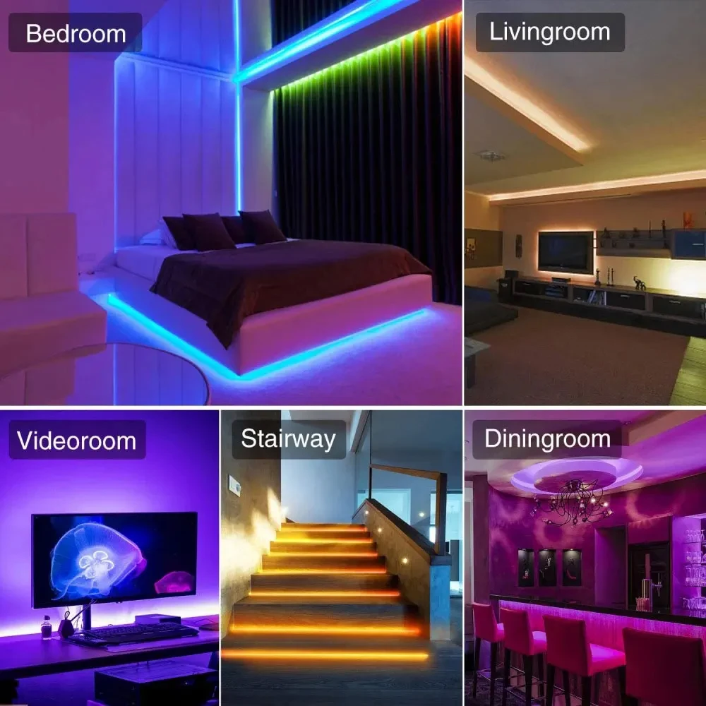 20-m RGB 5050 LED TV backplane Oświetlenie dekoracyjne z podświetleniem LED TV Oświetlenie LED do telewizora backplane salon oświetlenie dekoracyjne
