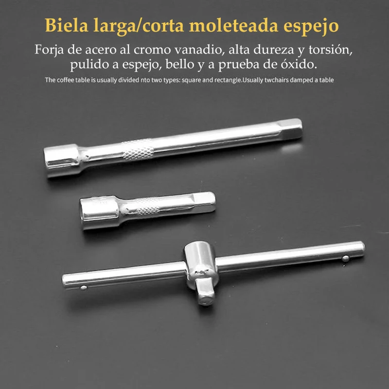 46 pezzi di riparazione automobilistica set di utensili manuali cassetta degli attrezzi meccanico, chiave a bussola da 1/4" cacciavite a cricchetto cacciavite a cricchetto