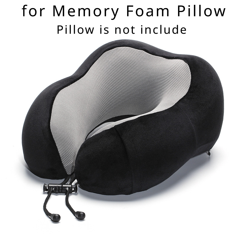 Portable Travel Airplane Train Memory Foam Pillow Storage Bag Cylinder Shaped Travel Headrests Cushion Organizer Packing Bag