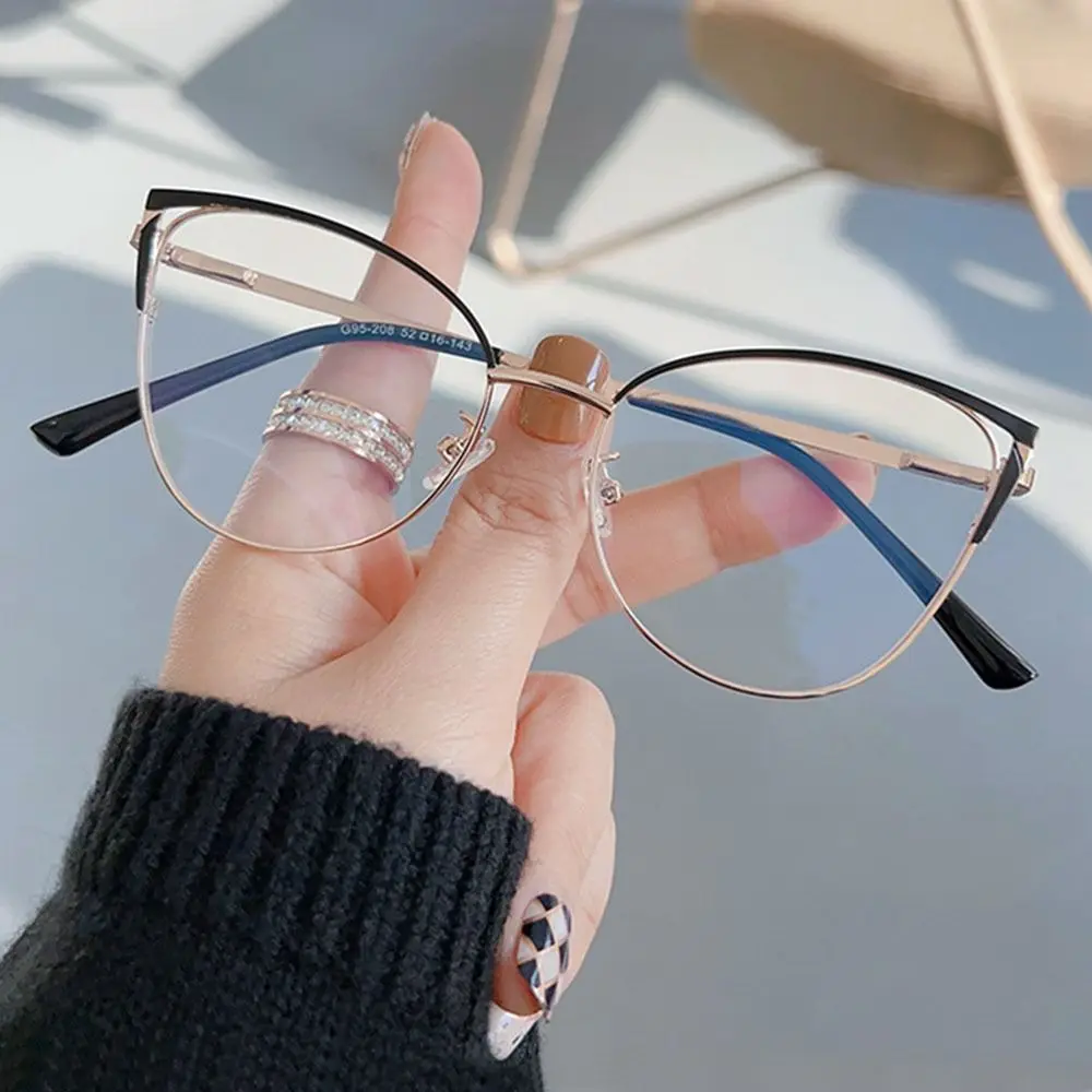 Gafas de bloqueo de luz azul para mujer, gafas ópticas, protección ocular, gafas para ordenador, gafas de diseñador de marca de moda