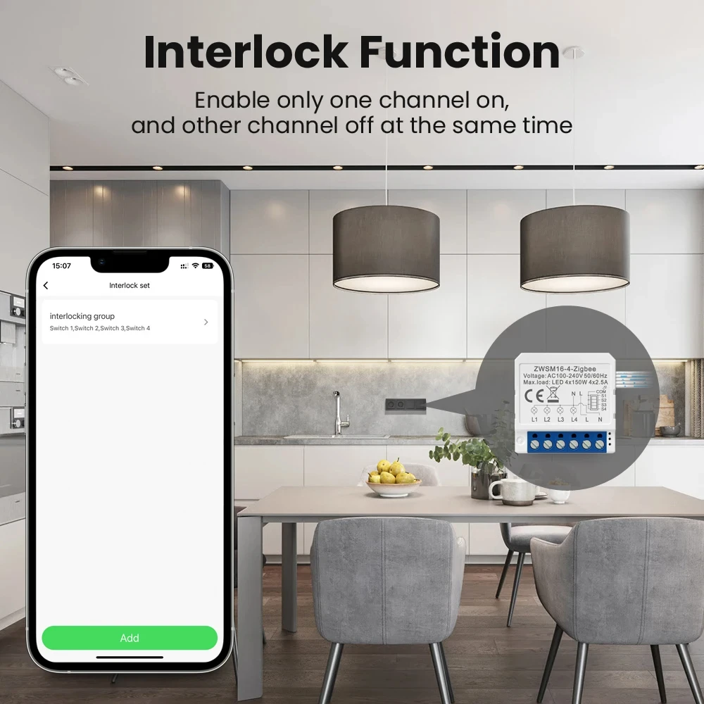 MIUCDA Tuya WiFi/Zigbee Smart Module, Light Switch DIY Breaker Neutral /No Neutral Wire Control Work with Alexa Google Home