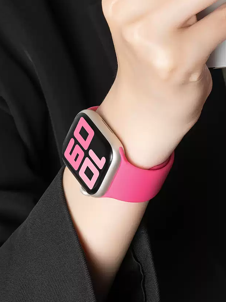 Correa de silicona para Apple Watch S11 S10 46mm 42mm 45mm 44-40mm pulsera deportiva iwatch series 8 7 6 5 4 3 SE 9 Ultra 2-3 49mm