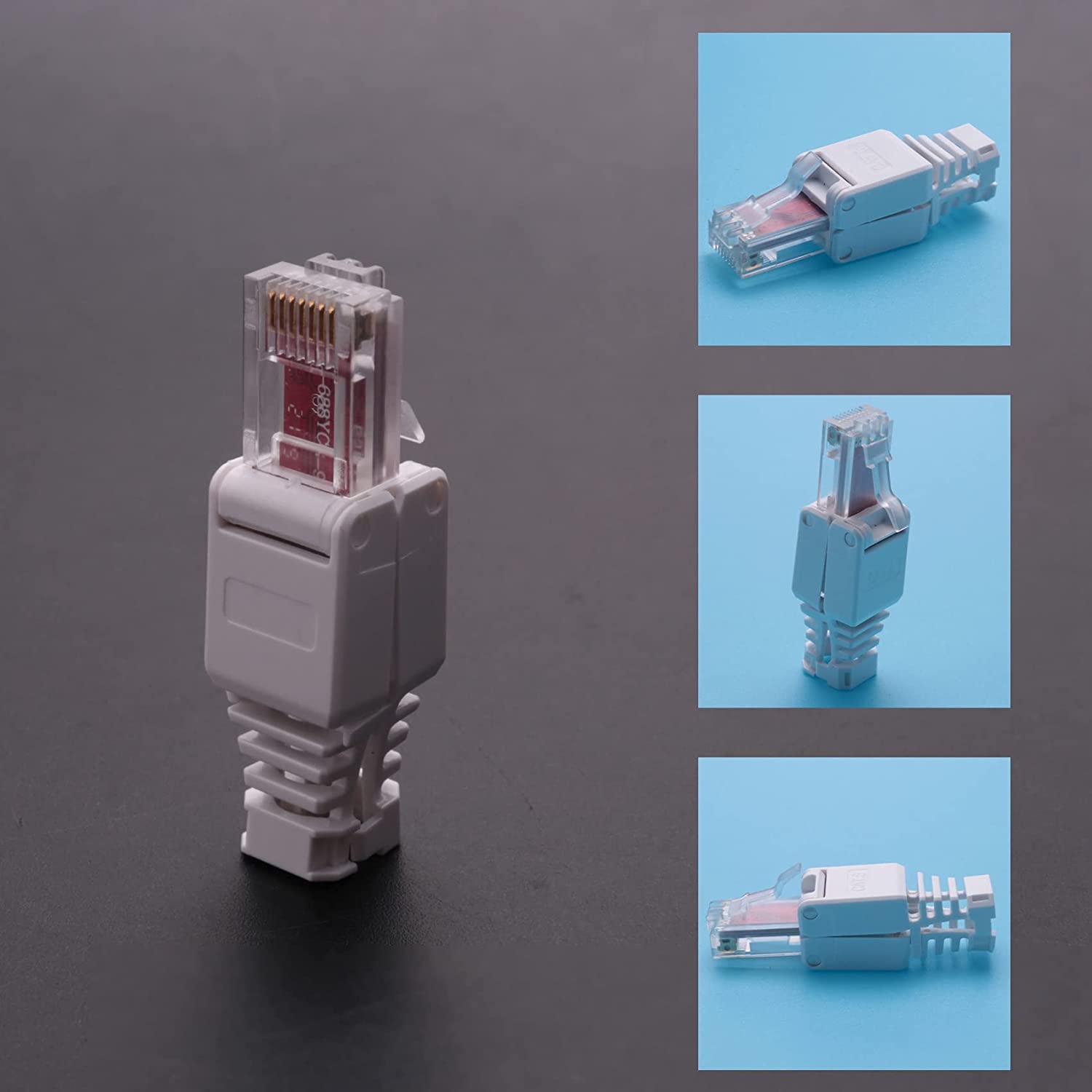 ZoeRax 1 шт., разъем RJ45 без инструментов для UTP CAT6A/CAT6/CAT5E, без обжима, интернет-RJ 45 для 23awg-26awg, концы шнура LAN без инструментов