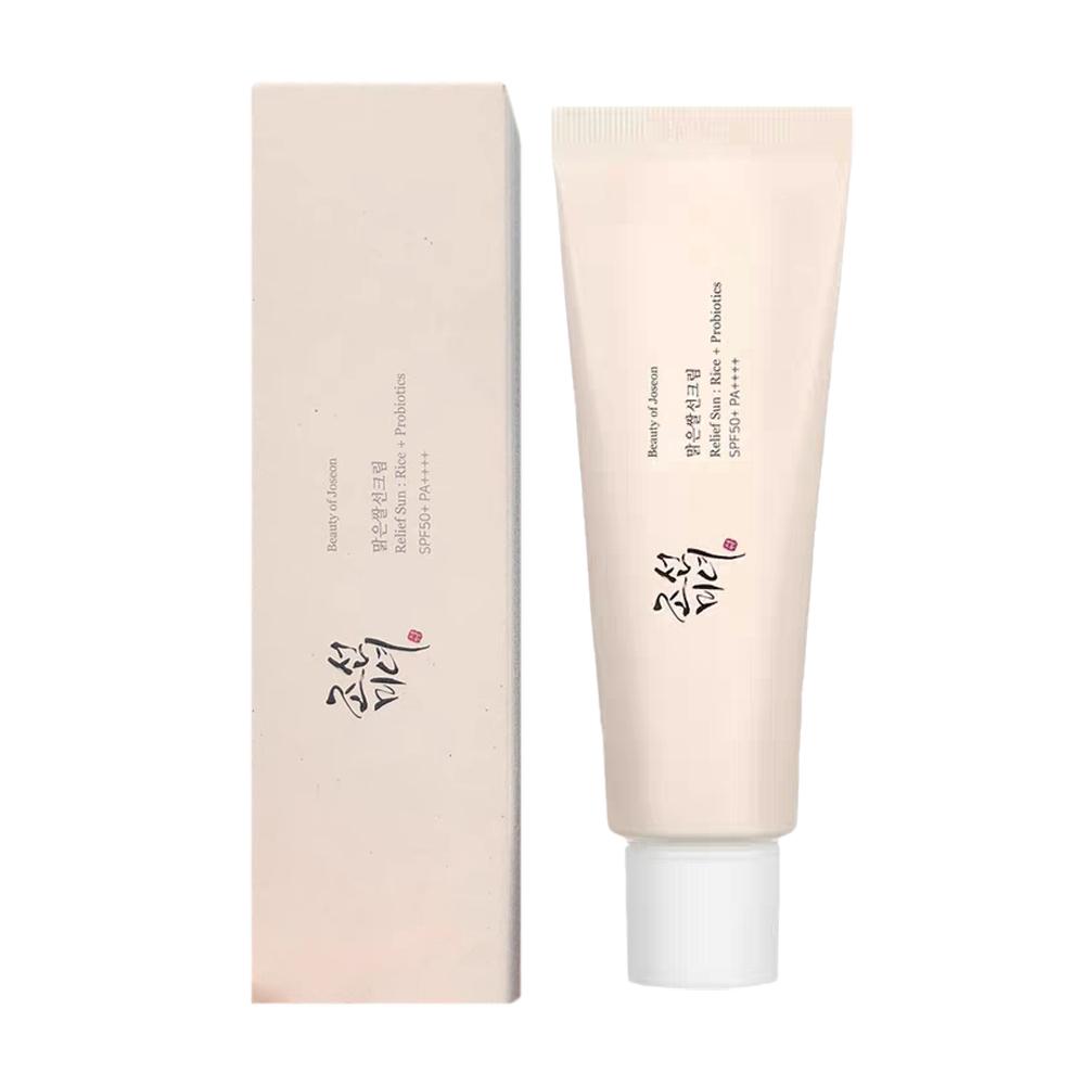 Protector solar SPF50 +, bloqueador Solar probiótico de arroz coreano, crema para blanquear la piel, bloqueador solar Anti UV, suero hidratante suave Facial, 50ml