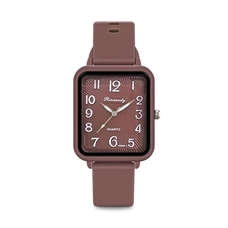 Reloj con correa de silicona de marca para estudiantes, reloj de cuarzo Digital cuadrado de ocio para mujer, nuevo reloj de pulsera de lujo a la moda para mujer, triangulación de envíos