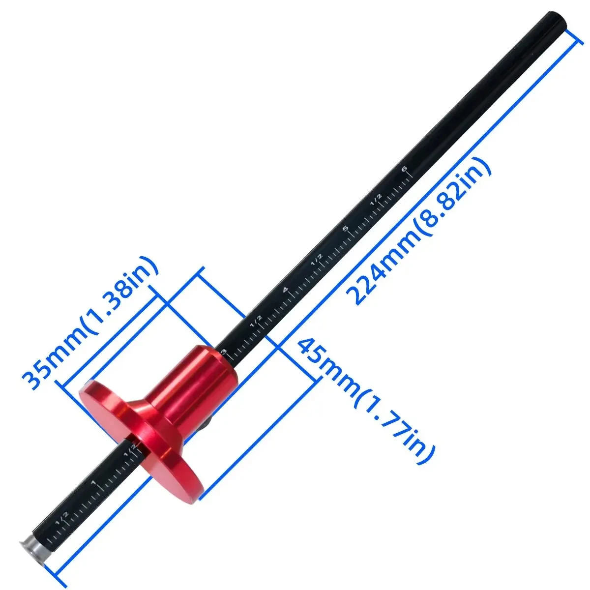 Outil de traçage et de marquage pour le travail du bois, avec échelle en pouces et MM pour dessiner des lignes parallèles, mesure de mortaise et disposition