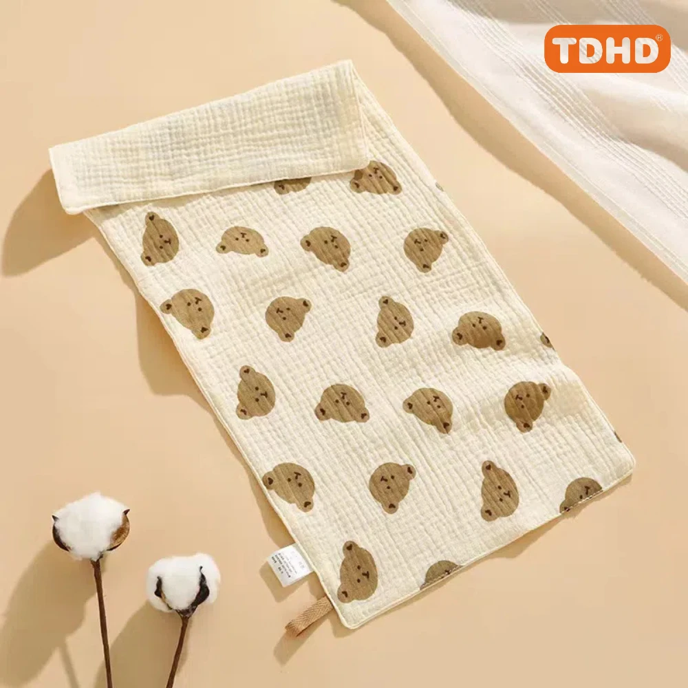 TDHD Cotton Muslin Baby Face Towel Long Burp Cloth for Newborn Kindergarten Hand Towels Infant Drooling Bibs Washcloth Baby Item