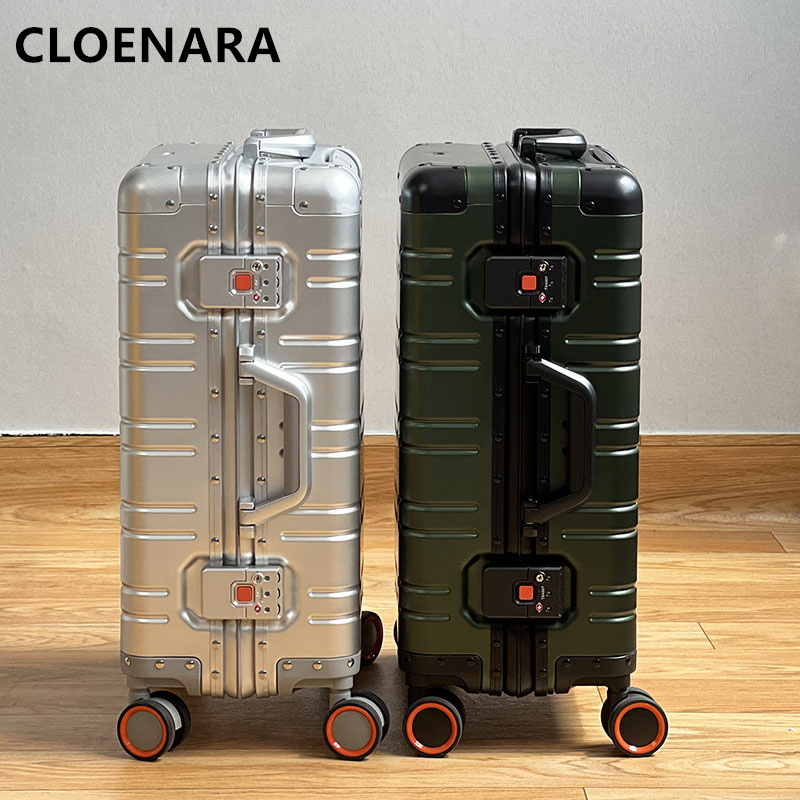 COLENARA 20"24"29 Inch Suitcase Aluminum Alloy Frame Super Thick Trolley Case Business Password Waterproof Rolling Luggage