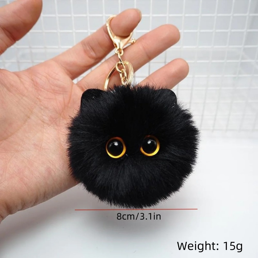Porte-clés chat en peluche mignon, poupée de dessin animé, jouet pendentif pour femmes et filles, ornement de sac, porte-clés de voiture, cadeaux pour enfants, accessoires