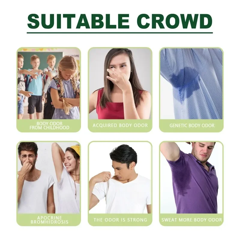 Crema desodorante para el sudor de las axilas, 20g, antitranspirante refrescante, elimina el olor de las axilas y el cuidado desodorante con Aroma duradero sudoroso