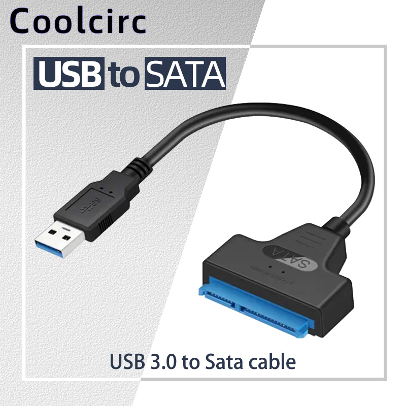 Cavo Coolcirc da USB 3.0 a SATA per HDD esterno da 2,5 pollici Adattatore per disco rigido SSD Cavo adattatore per disco rigido SATA a USB