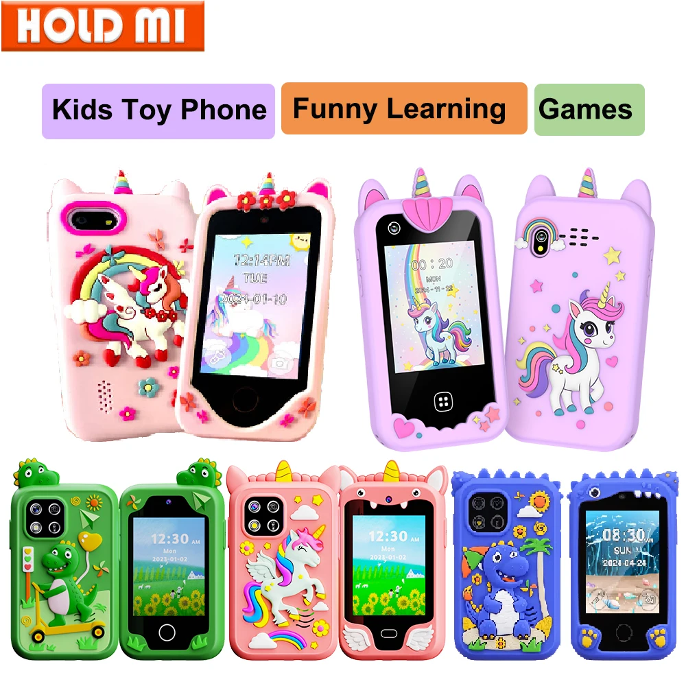 Kinderen Smart Phone Speelgoed TouchScreen Eenhoorn Baby Mobiele MP3-muziekspeler Digitale camera Educatief speelgoed Meisjes Jongens Verjaardagscadeaus