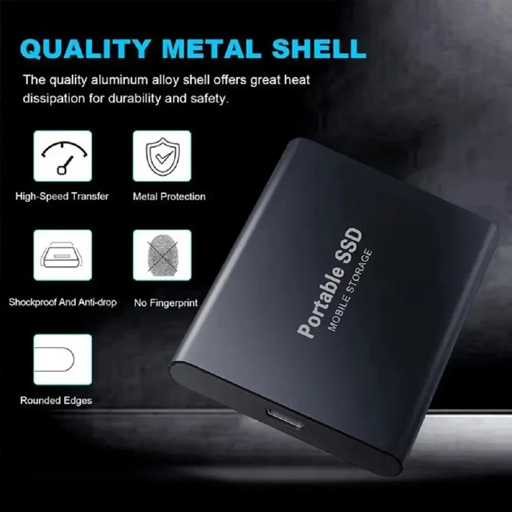 Disco duro portátil SSD Original de 1TB USB3.1 disco duro de alta velocidad tipo C disco sólido 2TB 4TB SSD externo para teléfono/Loptop/Mac/PC
