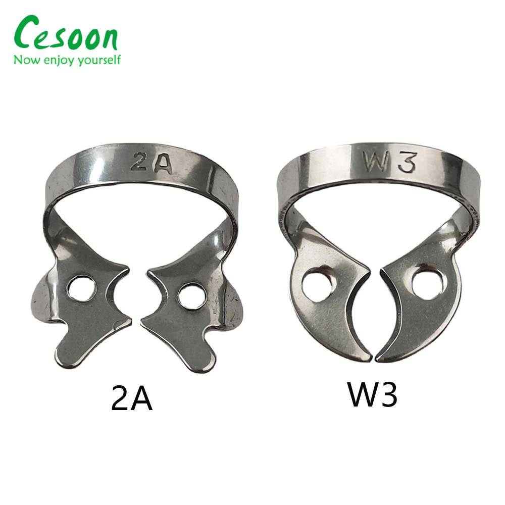 ทันตกรรม DAM Clamps Endodontic Restorative Barrier คลิปกรอบสแตนเลสผู้ถือฟันกรามทันตกรรมช่องปากวัสดุ