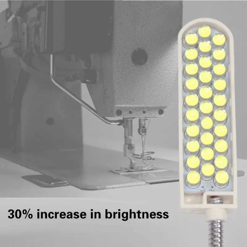 Super Bright Portable Sewing Machine Light  Magnetic Mounting Base Gooseneck Lamp for All Sewing Machine Lighting 110V 220V