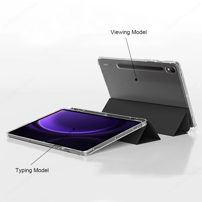 Para samsung tab s7 s8 s9 11 fe 10.9 plus s10 12.4 polegada caso magnético capa inteligente para tab a9 8.7 "plus 11" a8 lápis titular funda