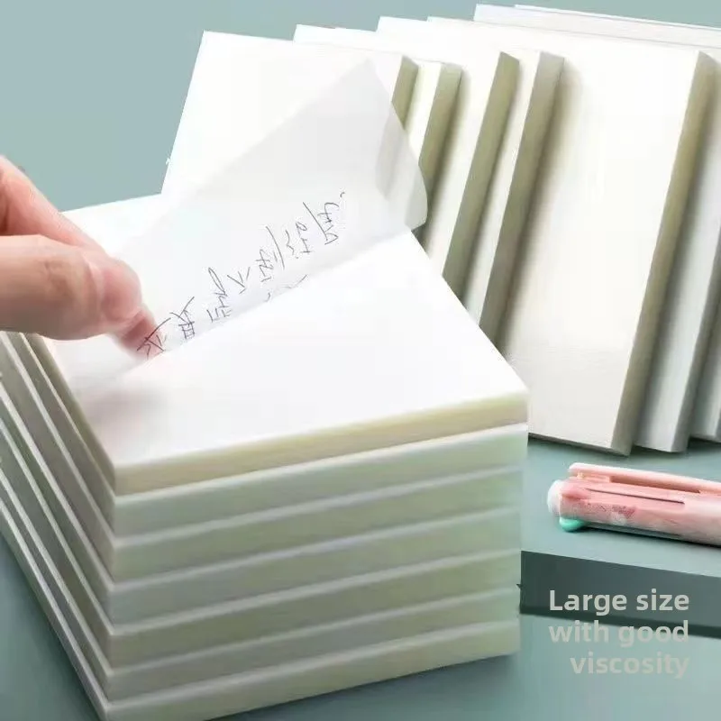 Clear Sticky Notes Minimalist Design High Value Memo Pads for School Office Notebook Accessories memo pad scrapbooking kawaii