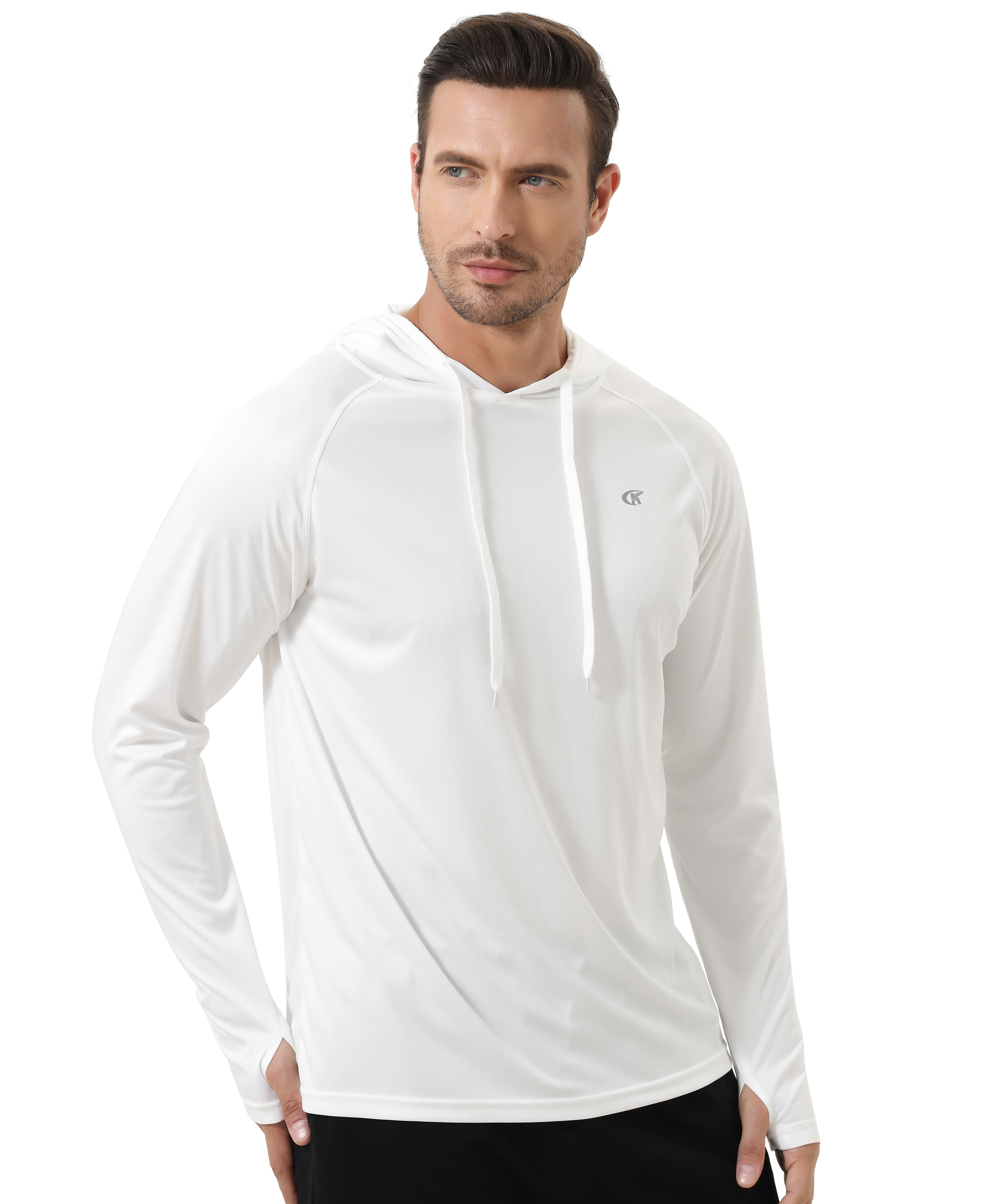 Chemises à capuche à manches longues UPF 50 + pour hommes, T-shirt léger à séchage rapide pour protection contre les éruptions cutanées, pull de Sport pour jogging en plein air, été
