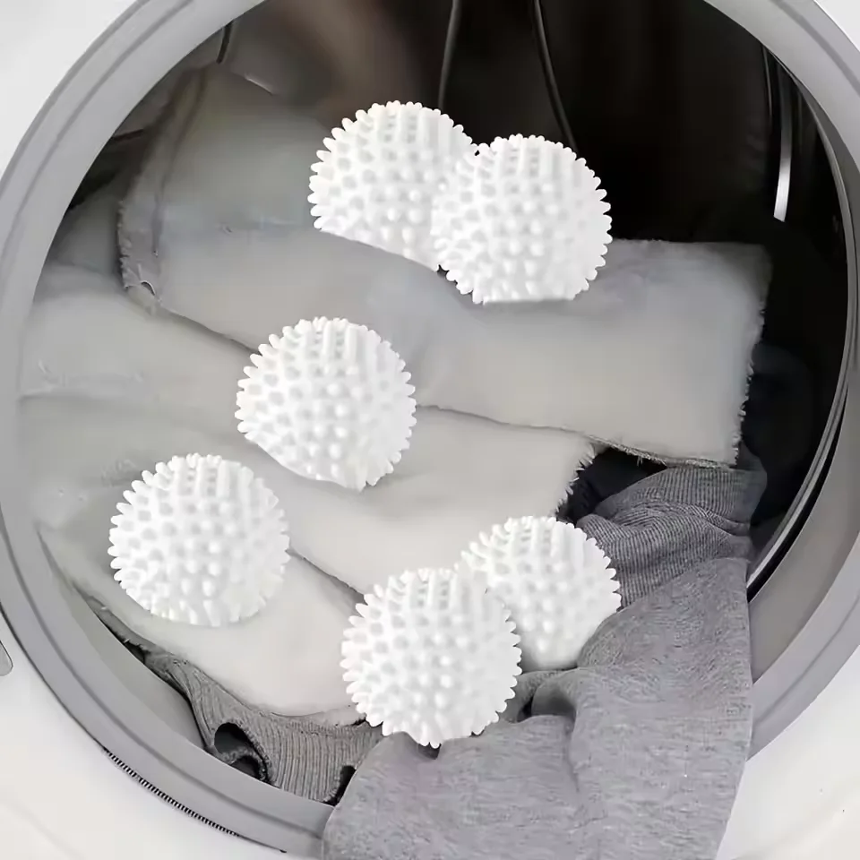 Sfera per bucato in silicone da 6 pezzi, sfera per bucato a tamburo anti-fouling, prodotti essenziali per la pulizia per il bagno di casa riutilizzabile per lavanderia