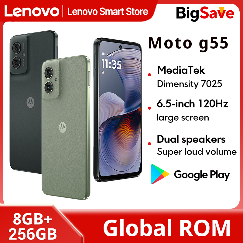 Motorola MOTO G55 Smartphone Original Global ROM 6.5-inch 120Hz Display MediaTek Dimensity 7025 CPU 256GB 50MP Cellphone