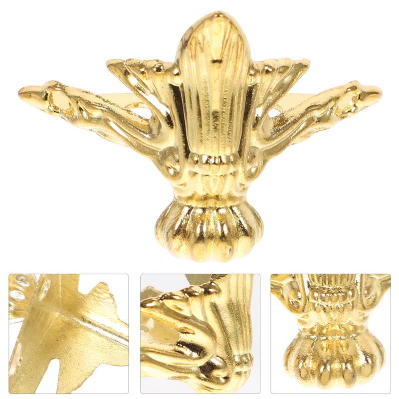 20Pcs Corner Bracket Zinc Alloy Jewelry Box Cornerry Box Feet Legs Wooden Case Support Feet Protector Fitting