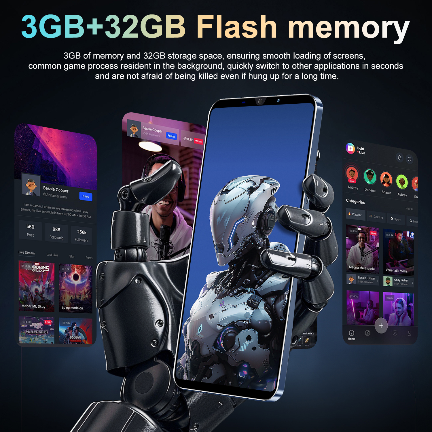 XS22 Smartphone Android 5.0 inch 3+32GB ROM 5+13MP Camera Mobile phones 3500mah Battery Dual Sim Cellphone