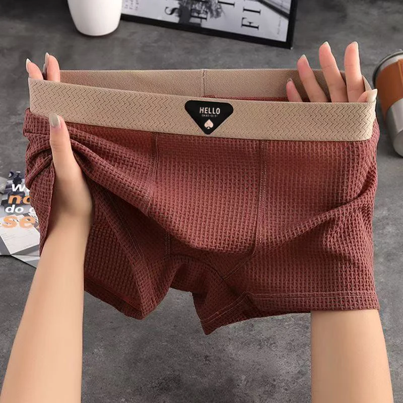 1 stücke männer Boxer Shorts Eis Seide Unterwäsche Plus Größe Unterhose Atmungs Sexy Dünne Höschen klimatisierten Dessous Großhandel