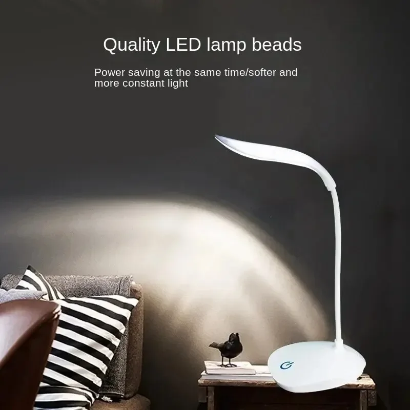 Dormitorio che legge la lampada LED con ricarica USB che protegge un occhio Perline Lampada dimmer tattile a tre marce