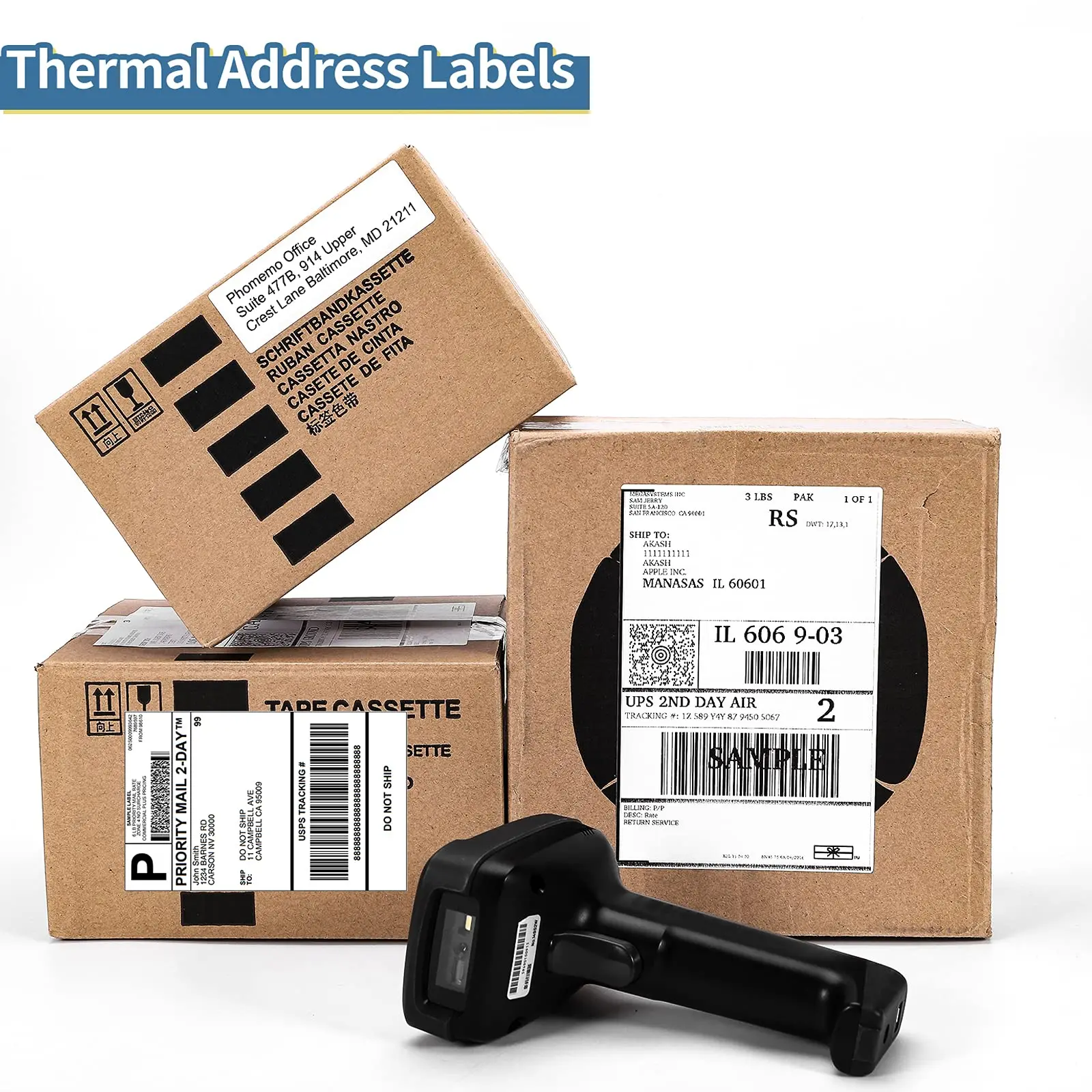 Phomemo A6 formaat 4x6'' 4x4'' Verzendlabels FanFold Paper 241BT 246S D520 DYMO 4XL Zebra Munbyn voor LOGO Barcode