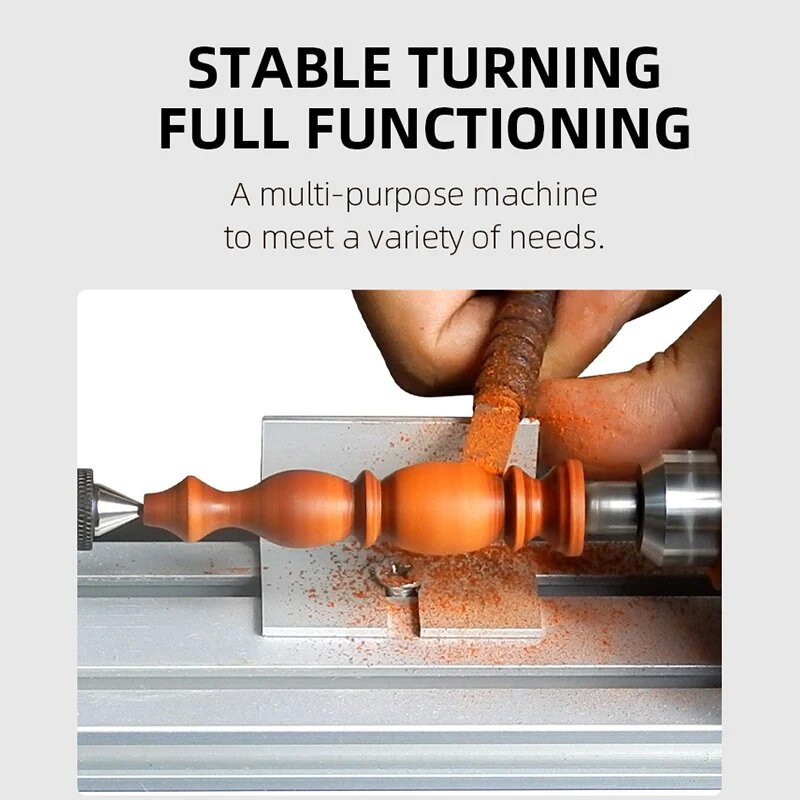 Máquina elétrica de contas de buda, torno multifuncional, centro de giro compacto para lixar madeira, polimento, joias, ferramentas rotativas